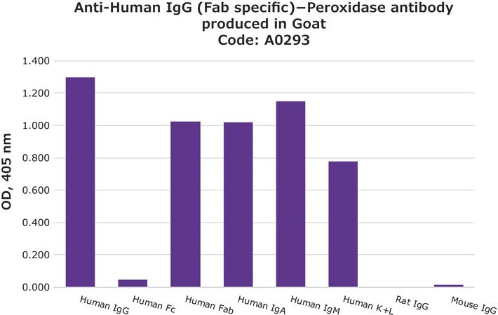 [A0293-1ML] Anti-Human IgG (Fab specific)−Peroxidase antibody produced in goat (1 mL)
